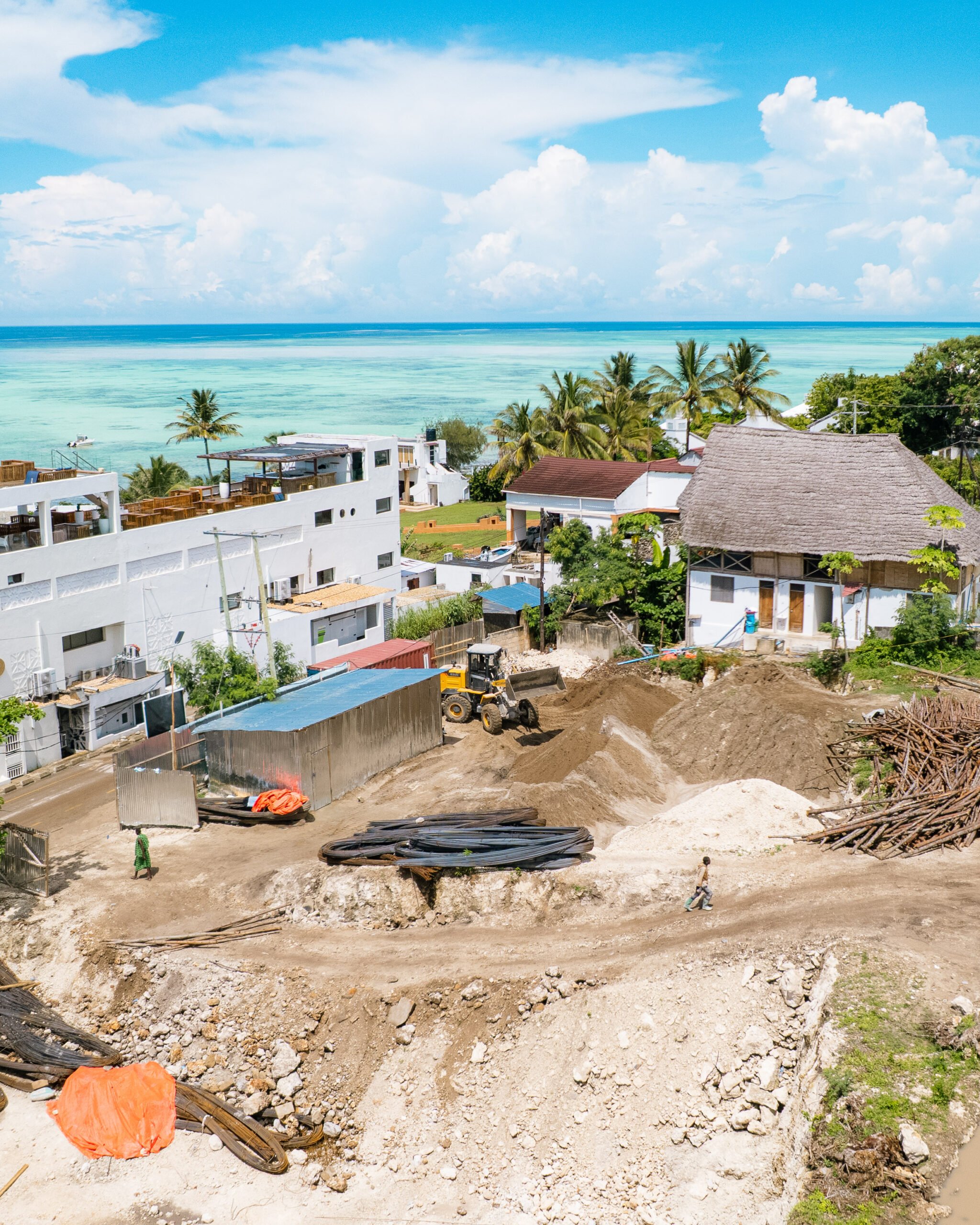 Aerial photography Nungwi construction update The Hills development