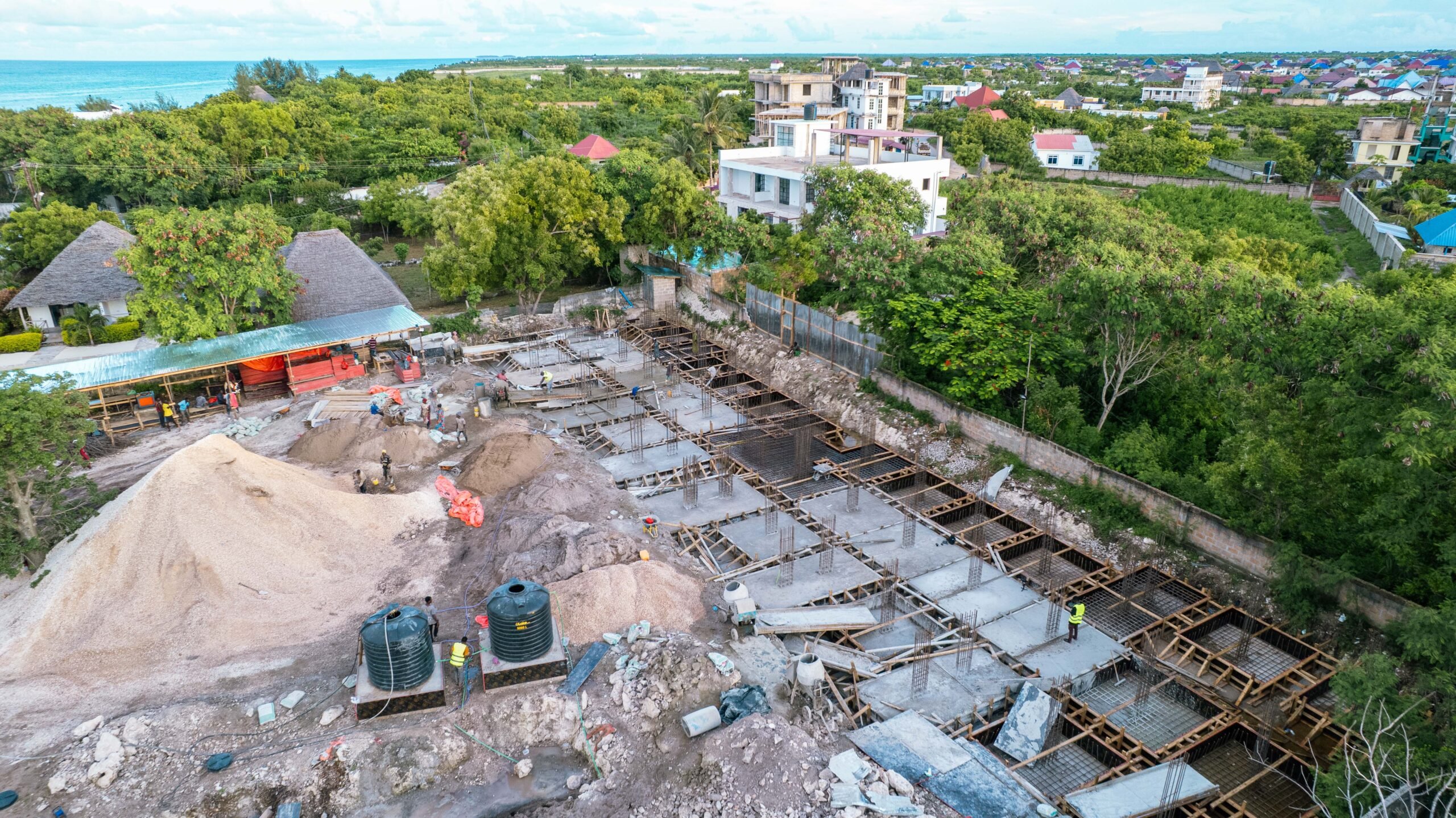 DJI drone shot The Hills Nungwi foundation works Zanzibar